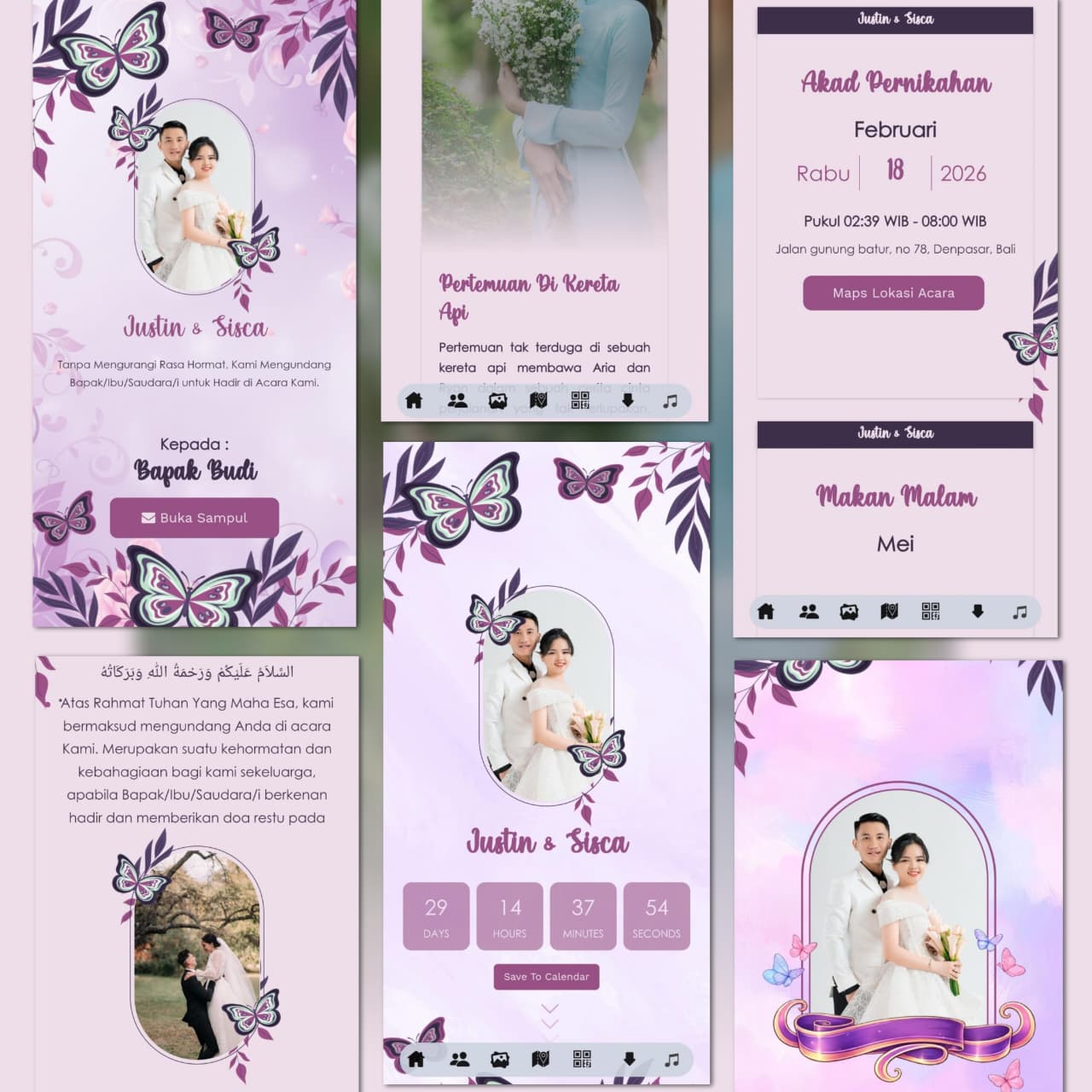 Undangan Pernikahan Digital dengan Cerita Love Story