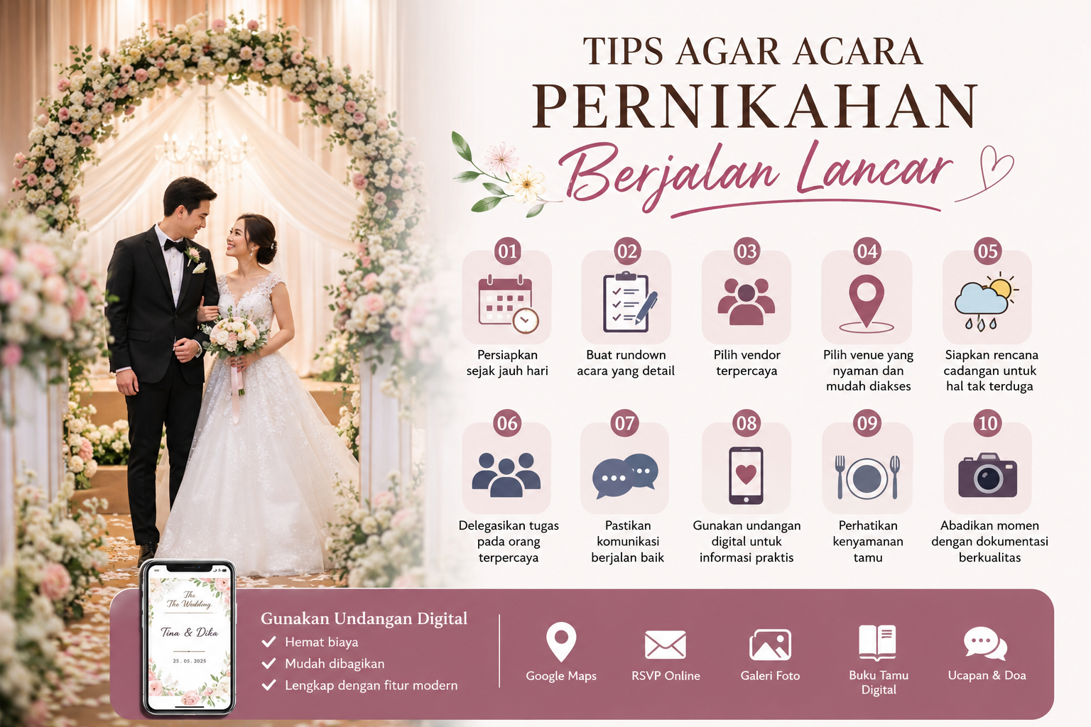Tips Agar Acara Pernikahan Berjalan Lancar, Nyaman, dan Berkesan untuk Semua Tamu